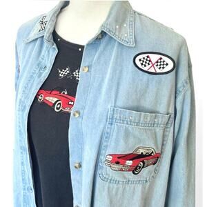Las Olas Vintage Racing Car Shirt Set Size M/L